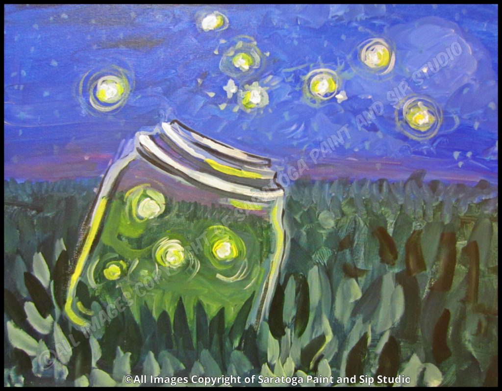 fireflies painting