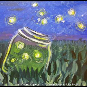 fireflies painting