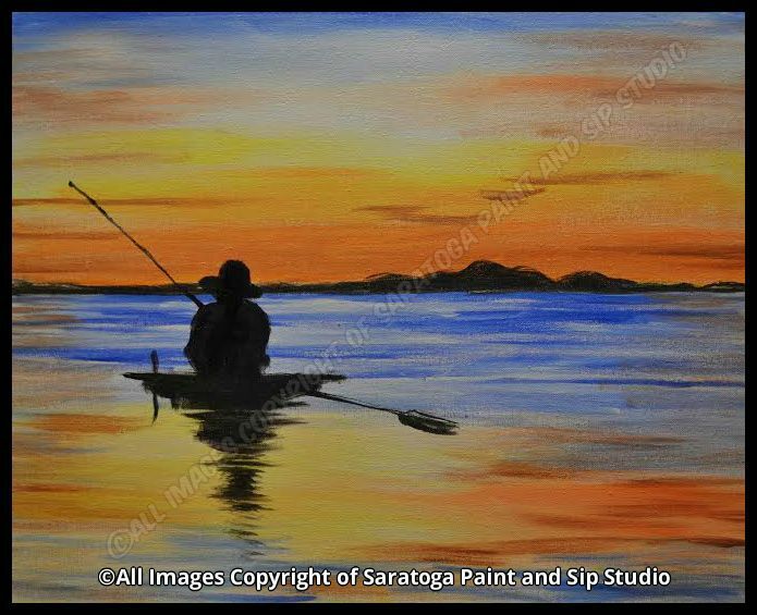 fishing painting