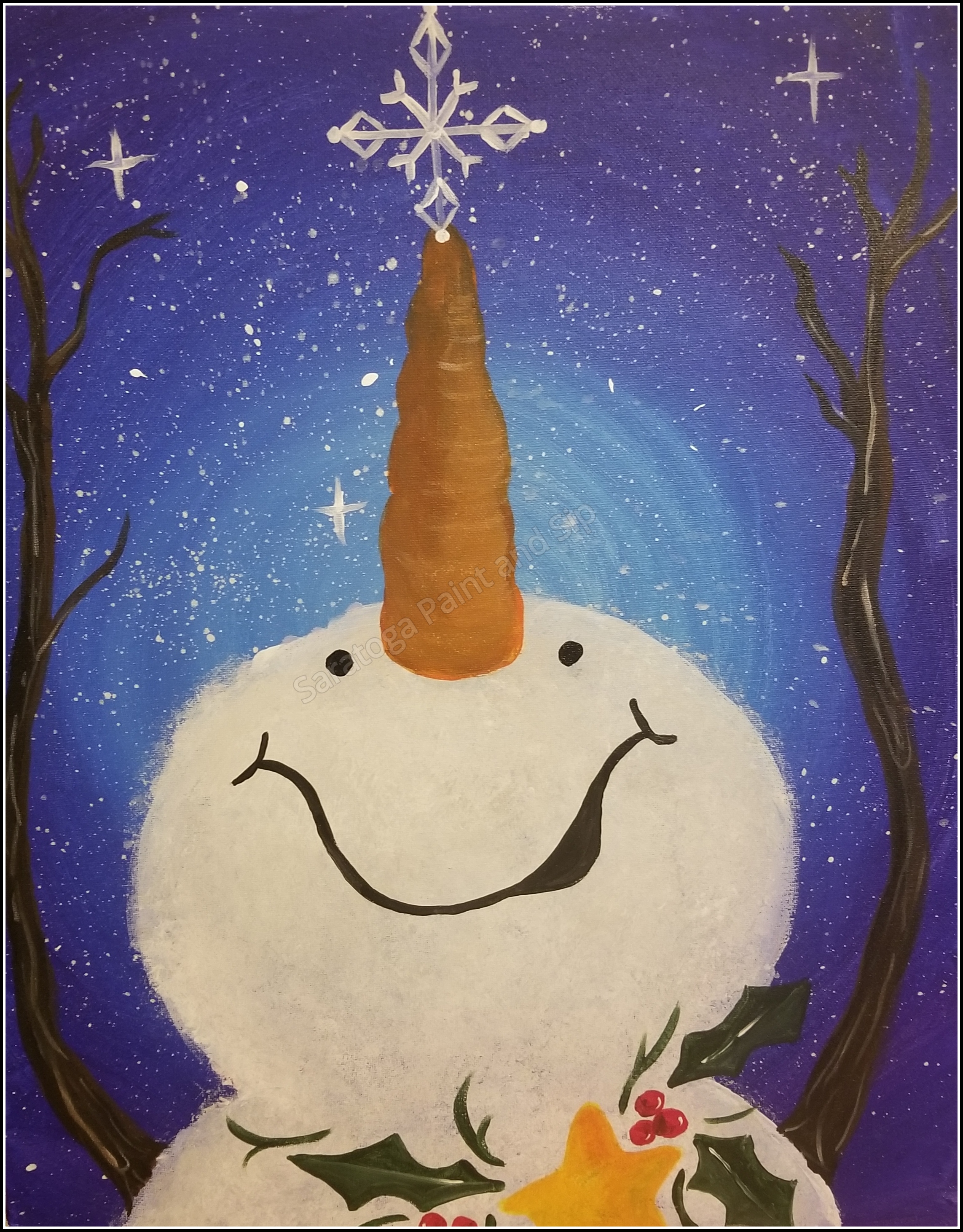 snowman painting