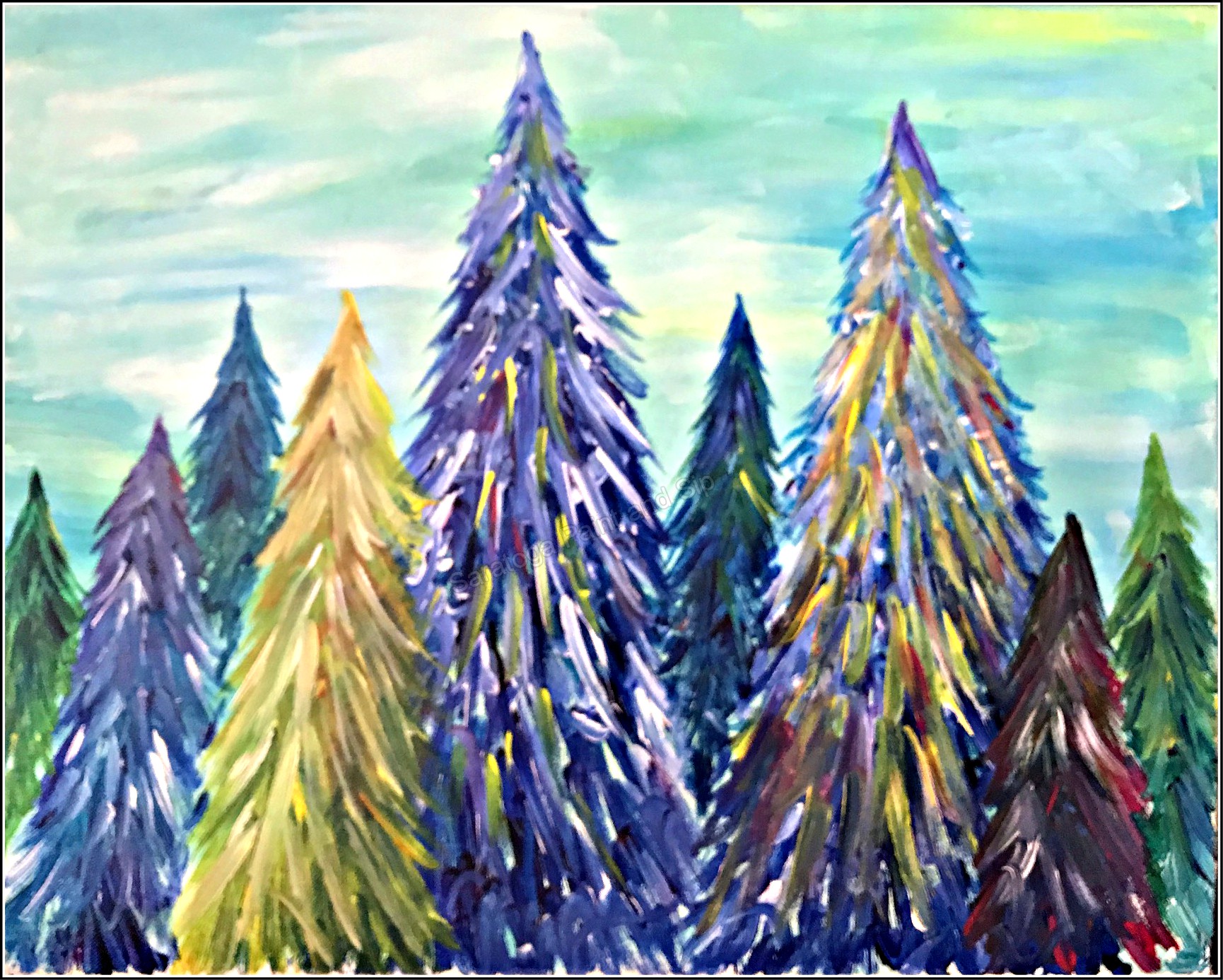 pines painting