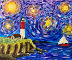 Starry Night Light House