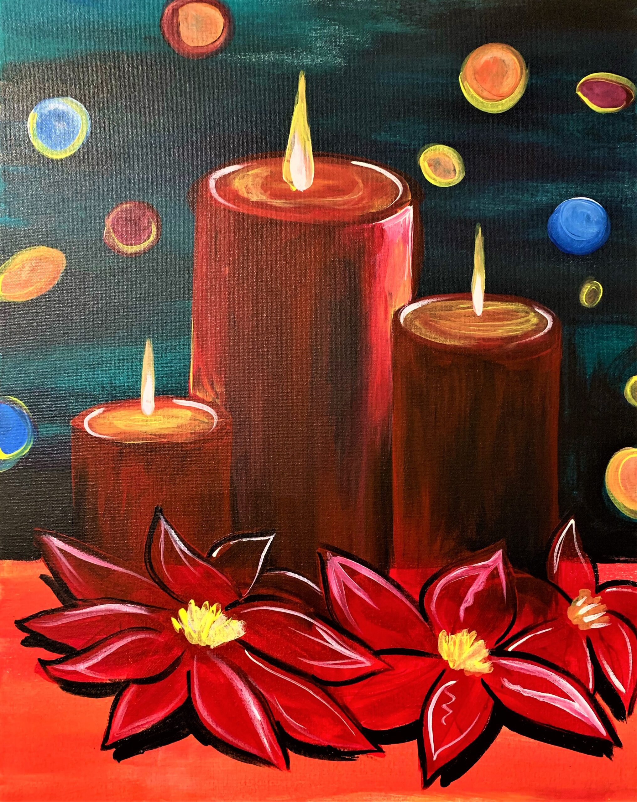 Paint and Sip - Christmas Candle