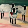 sheep, ewe, wreath, snow, wool