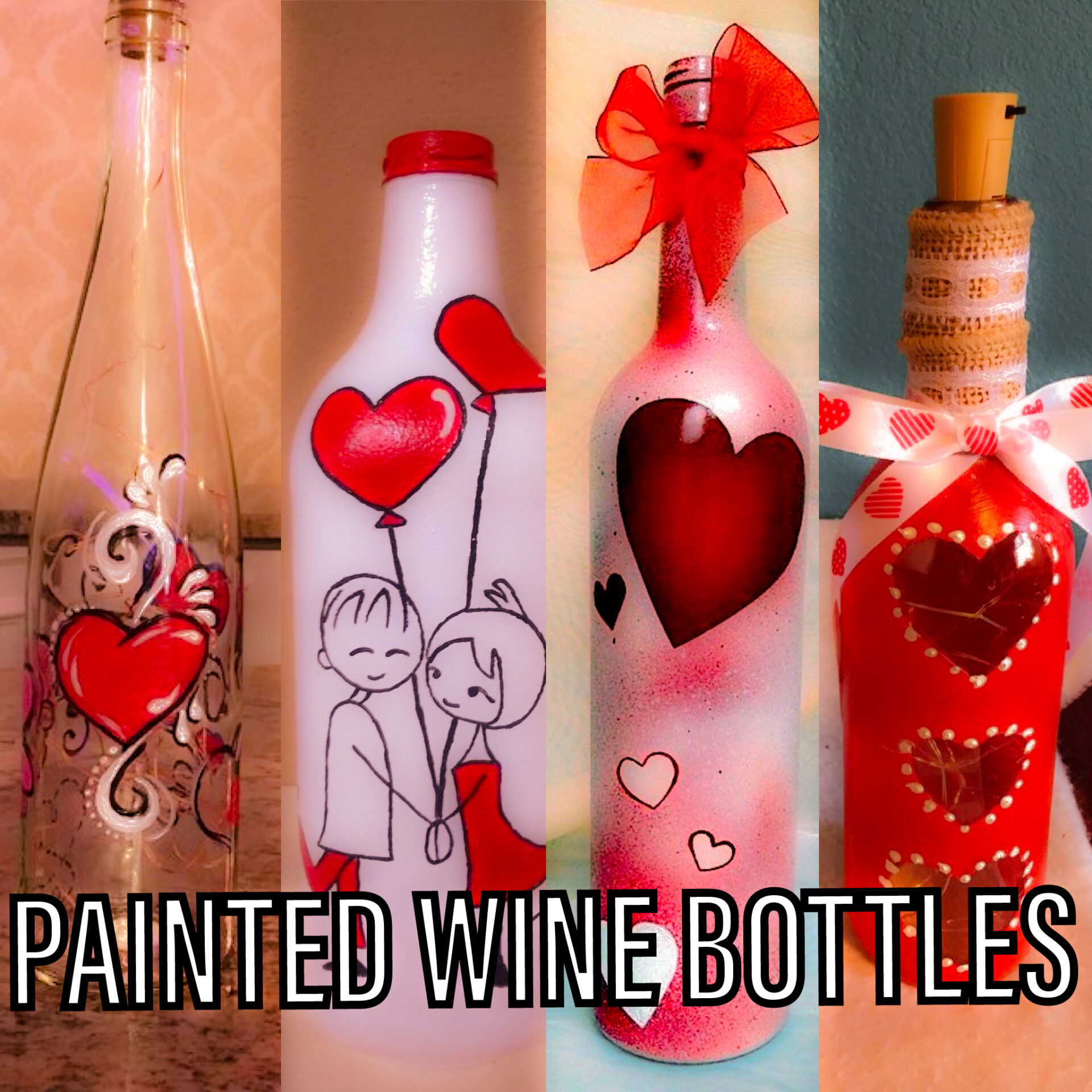 Painted Wine bottle