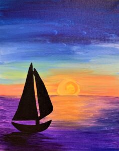 lake, sun, ocean, sail, boat, sunrise, sunset, water
